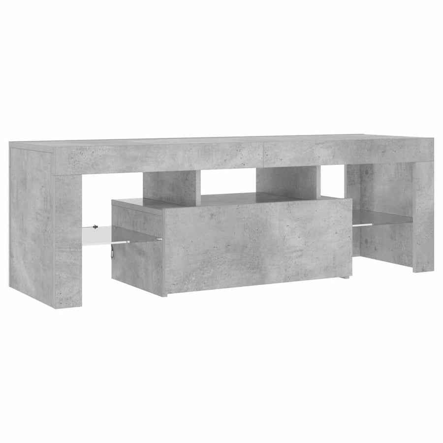 Tv-Meubel Met Led-Verlichting 120X35X40 Cm Betongrijs