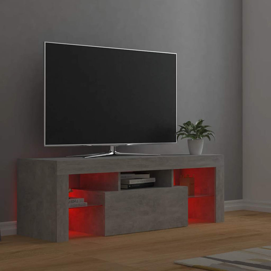 Tv-Meubel Met Led-Verlichting 120X35X40 Cm Betongrijs