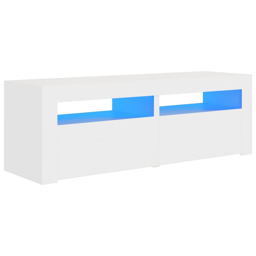 Tv-Meubel Met Led-Verlichting 20X35X40 Cm Wit
