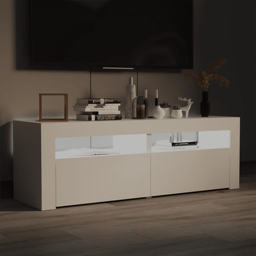 Tv-Meubel Met Led-Verlichting 20X35X40 Cm Wit