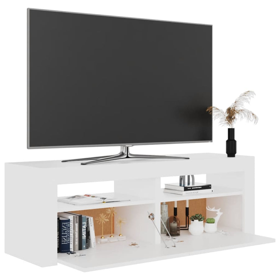 Tv-Meubel Met Led-Verlichting 20X35X40 Cm Wit