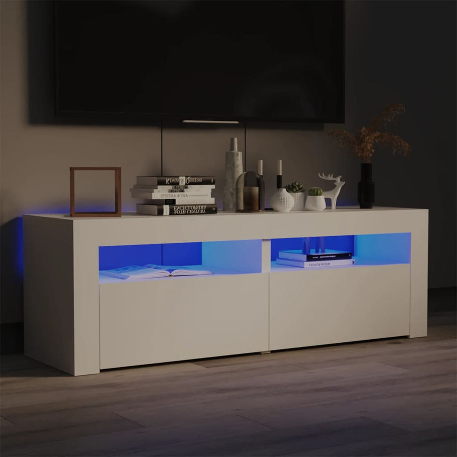 Tv-Meubel Met Led-Verlichting 20X35X40 Cm Wit