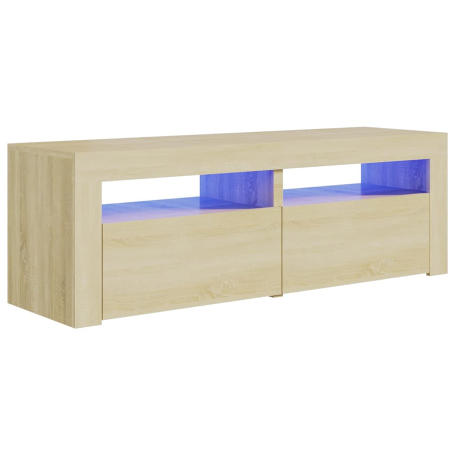 Tv-Meubel Met Led-Verlichting 20X35X40Cm Kleurig Sonoma eiken