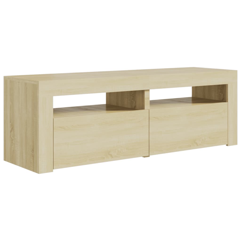 Tv-Meubel Met Led-Verlichting 20X35X40Cm Kleurig Sonoma eiken