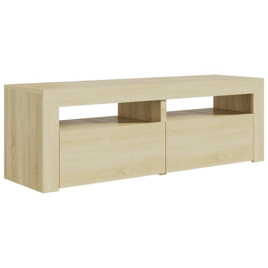 Tv-Meubel Met Led-Verlichting 20X35X40Cm Kleurig Sonoma eiken