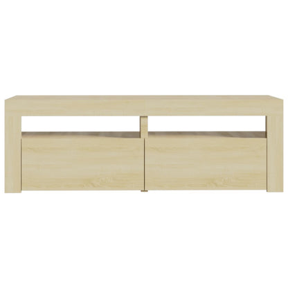 Tv-Meubel Met Led-Verlichting 20X35X40Cm Kleurig Sonoma eiken