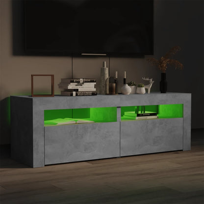 Tv-Meubel Met Led-Verlichting 20X35X40 Cm Betongrijs