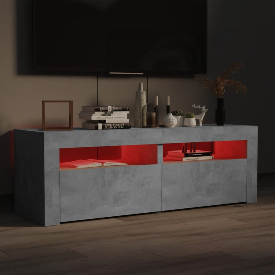 Tv-Meubel Met Led-Verlichting 20X35X40 Cm Betongrijs