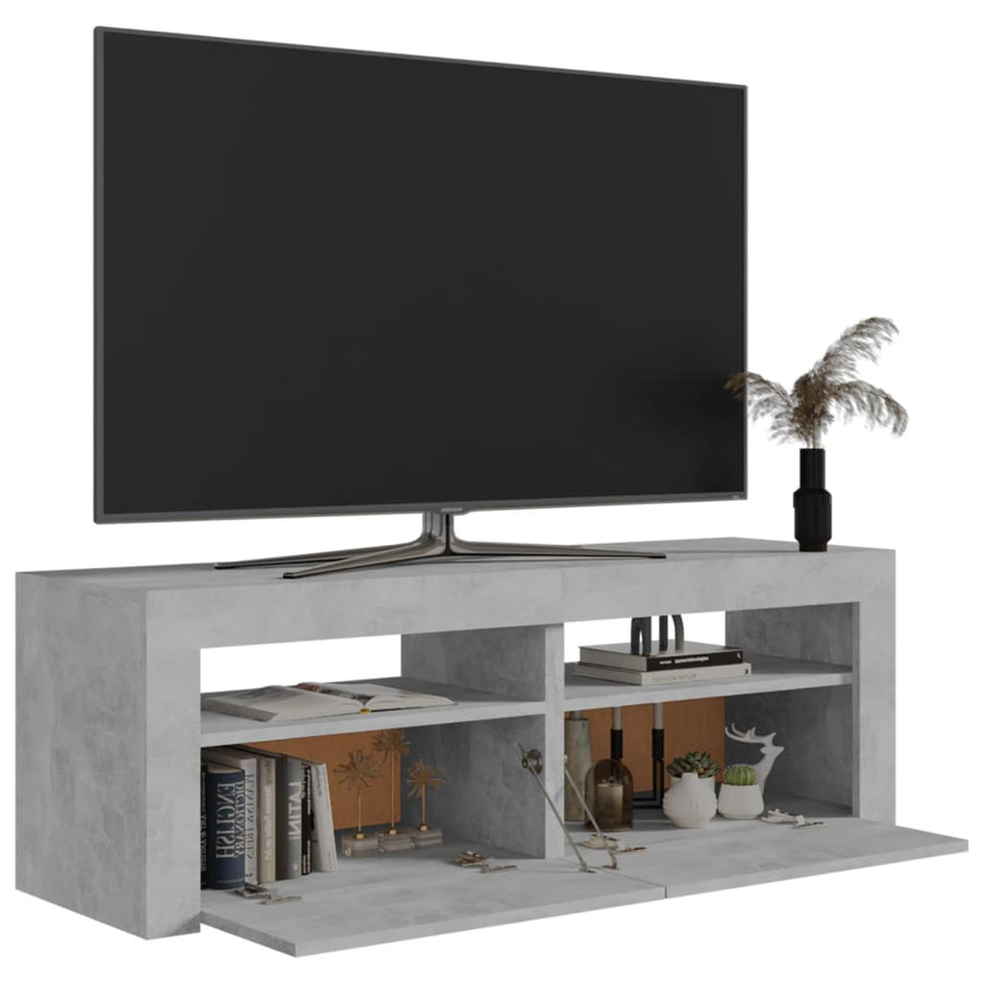Tv-Meubel Met Led-Verlichting 20X35X40 Cm Betongrijs
