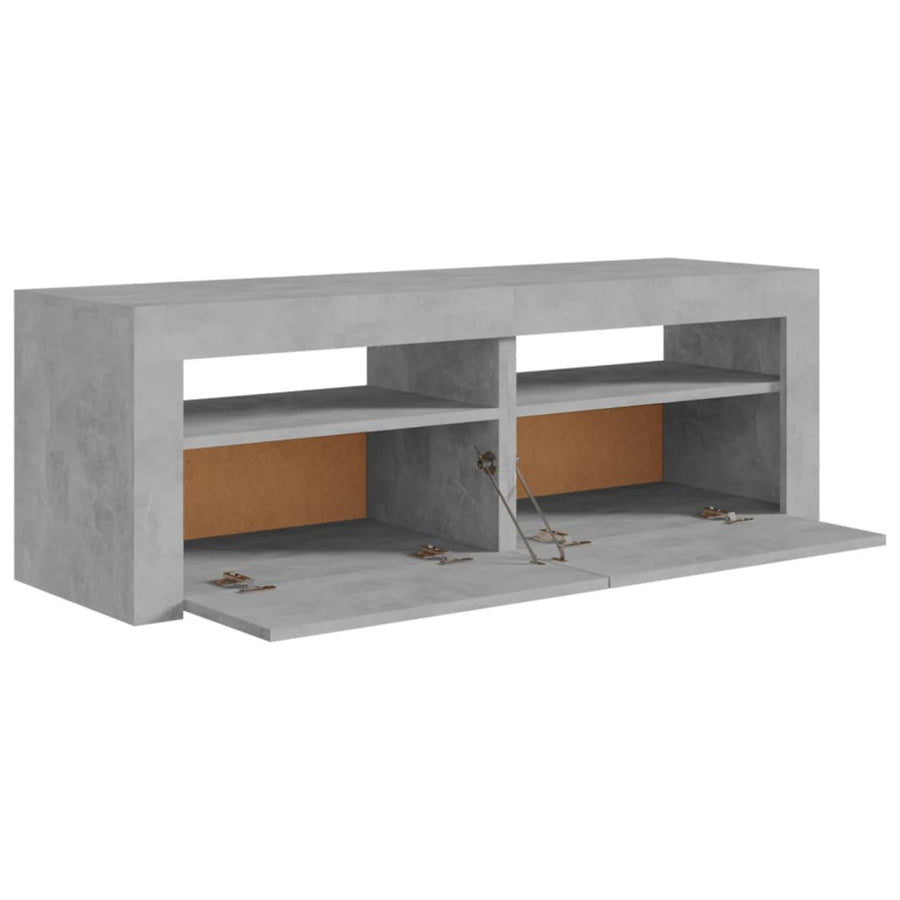 Tv-Meubel Met Led-Verlichting 20X35X40 Cm Betongrijs