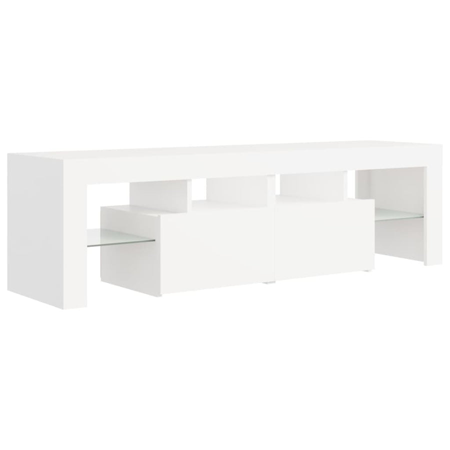 Tv-meubel met LED-verlichting 140x36,5x40 cm wit Wit