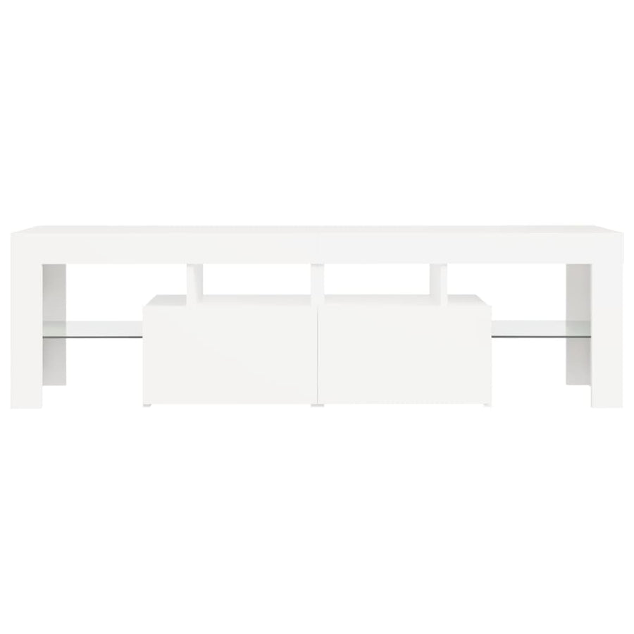 Tv-meubel met LED-verlichting 140x36,5x40 cm wit Wit