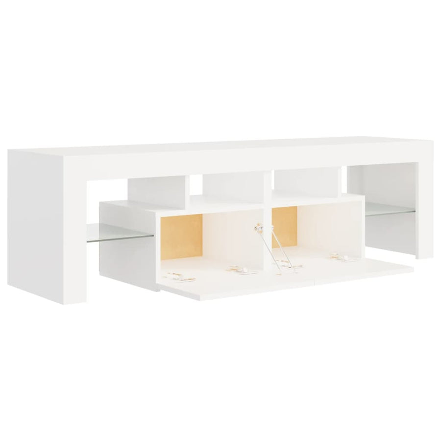 Tv-meubel met LED-verlichting 140x36,5x40 cm wit Wit