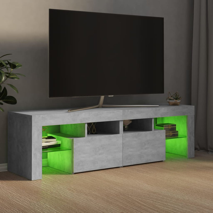 Tv-Meubel Met Led-Verlichting 40X36,5X40 Cm Betongrijs