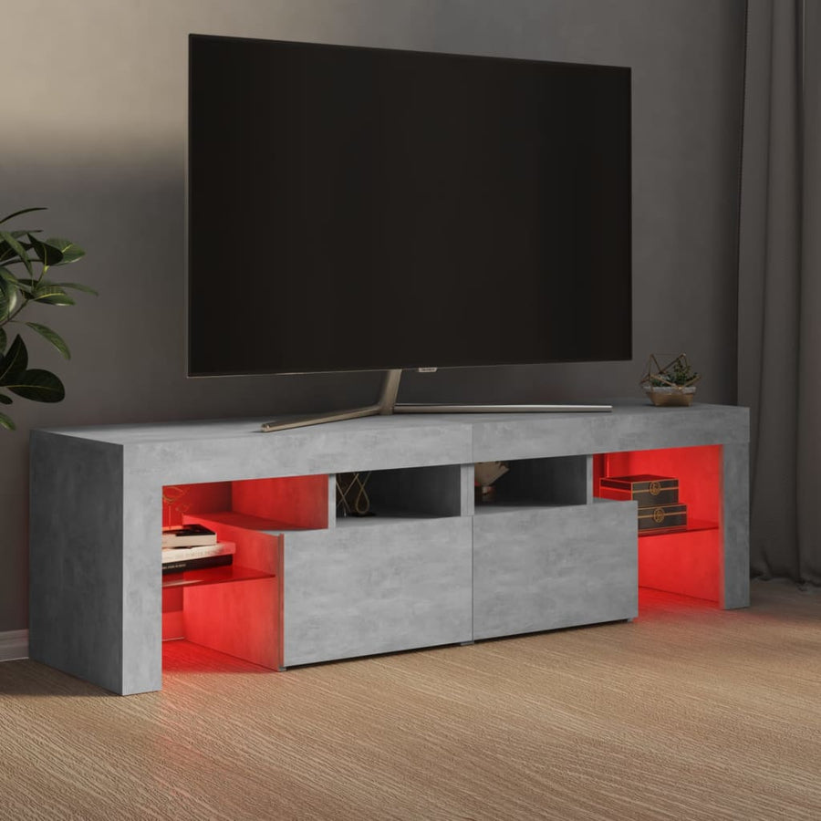 Tv-Meubel Met Led-Verlichting 40X36,5X40 Cm Betongrijs
