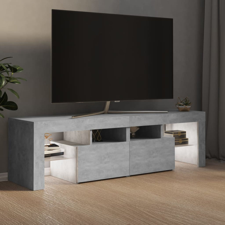 Tv-Meubel Met Led-Verlichting 40X36,5X40 Cm Betongrijs
