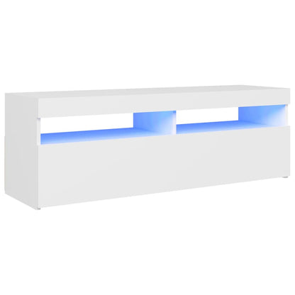 Tv-Meubel Met Led-Verlichting 1 120 x 35 x 40 cm Wit