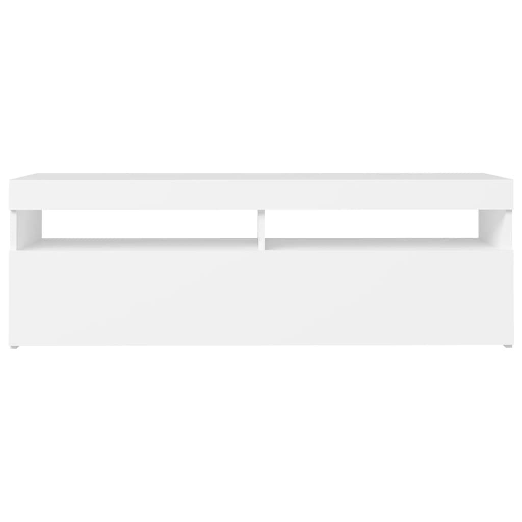 Tv-Meubel Met Led-Verlichting 1 120 x 35 x 40 cm Wit
