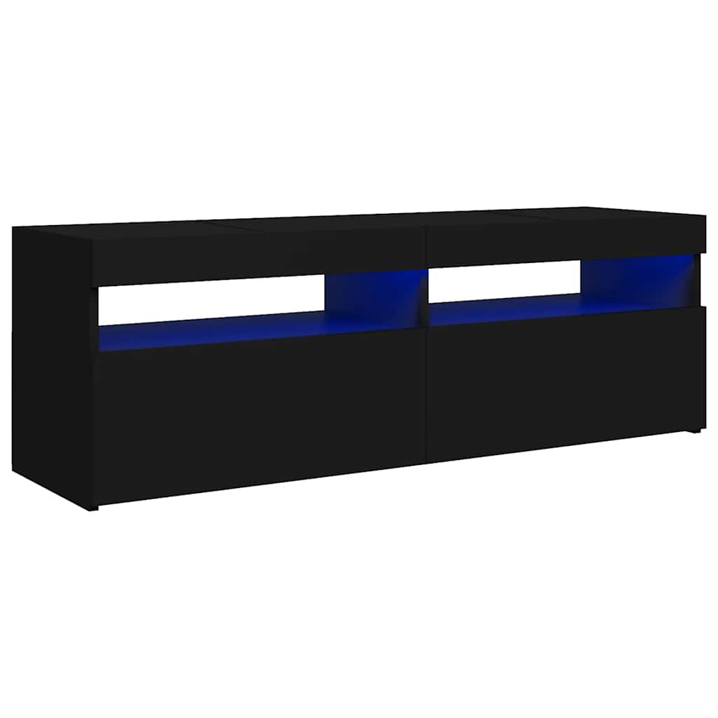 Tv-meubel met LED-verlichting 120x35x40 cm zwart