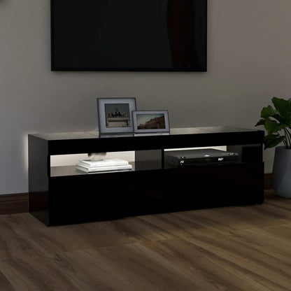 Tv-meubel met LED-verlichting 120x35x40 cm zwart