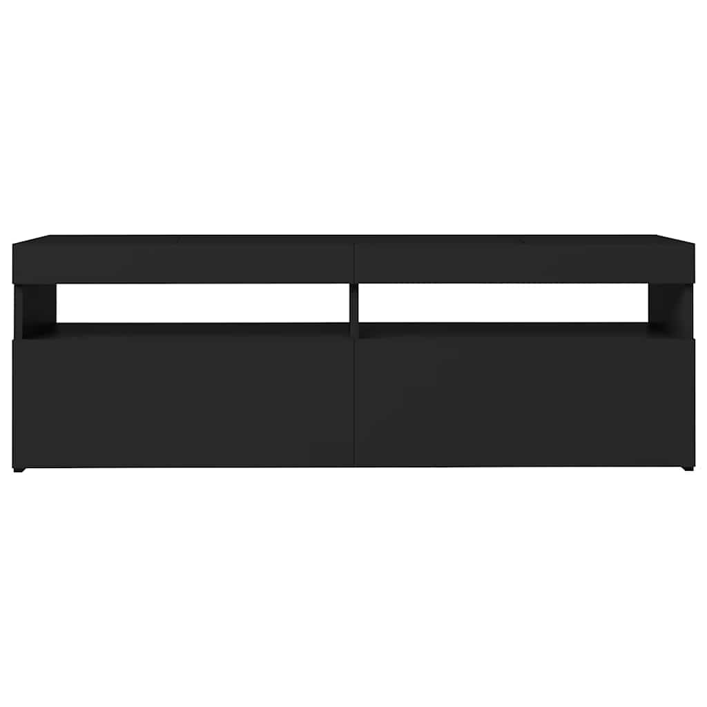 Tv-meubel met LED-verlichting 120x35x40 cm zwart