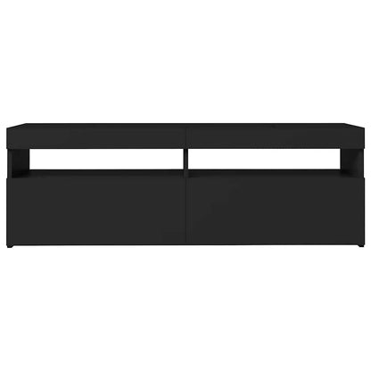 Tv-meubel met LED-verlichting 120x35x40 cm zwart
