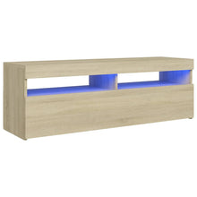 Tv-Meubel Met Led-Verlichting Kleurig 1 120 x 35 x 40 cm Sonoma eiken