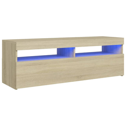Tv-Meubel Met Led-Verlichting Kleurig 1 120 x 35 x 40 cm Sonoma eiken