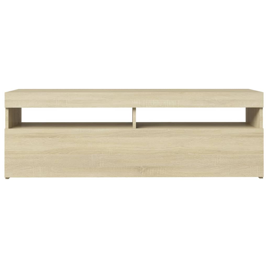 Tv-Meubel Met Led-Verlichting Kleurig 1 120 x 35 x 40 cm Sonoma eiken