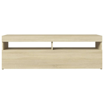 Tv-Meubel Met Led-Verlichting Kleurig 1 120 x 35 x 40 cm Sonoma eiken