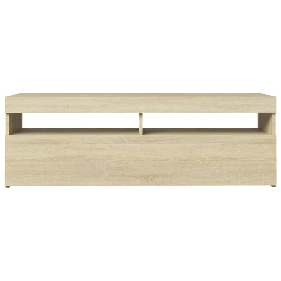 Tv-Meubel Met Led-Verlichting Kleurig 1 120 x 35 x 40 cm Sonoma eiken