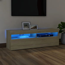 Tv-Meubel Met Led-Verlichting Kleurig 1 120 x 35 x 40 cm Sonoma eiken