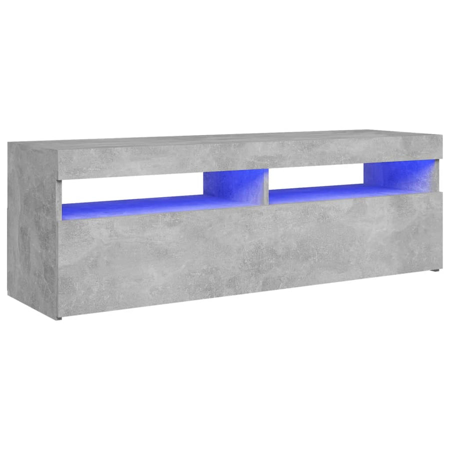 Tv-Meubel Met Led-Verlichting 1 120 x 35 x 40 cm Betongrijs