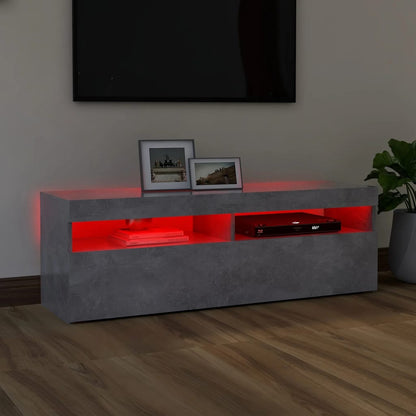 Tv-Meubel Met Led-Verlichting 1 120 x 35 x 40 cm Betongrijs