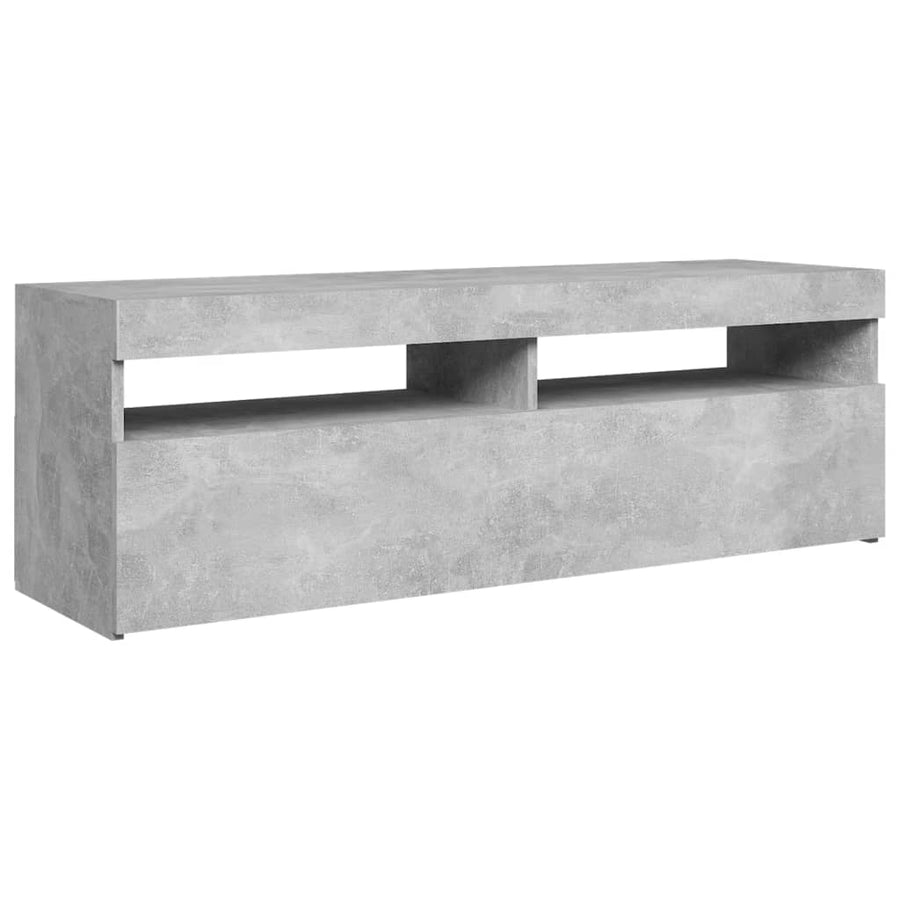 Tv-Meubel Met Led-Verlichting 1 120 x 35 x 40 cm Betongrijs