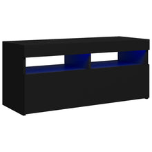 Tv-Meubel Met Led-Verlichting 1 90 x 35 x 40 cm Zwart