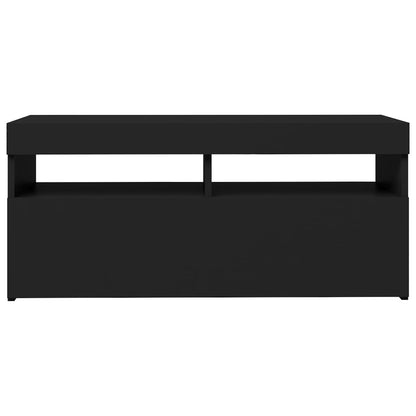 Tv-Meubel Met Led-Verlichting 1 90 x 35 x 40 cm Zwart