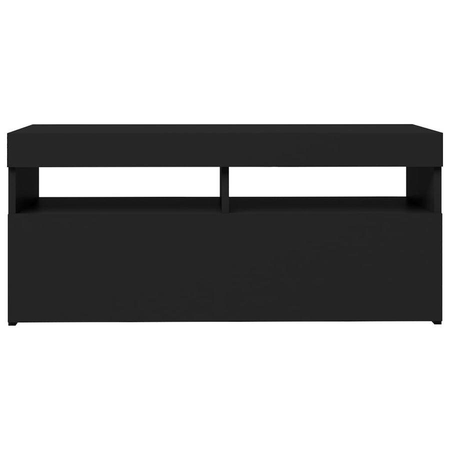 Tv-Meubel Met Led-Verlichting 1 90 x 35 x 40 cm Zwart