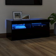 Tv-meubel 90x35x40 cm zwart met led