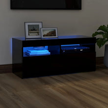 Tv-Meubel Met Led-Verlichting 1 90 x 35 x 40 cm Zwart