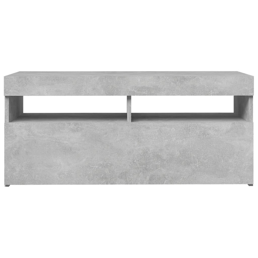 Tv-Meubel Met Led-Verlichting 1 90 x 35 x 40 cm Betongrijs