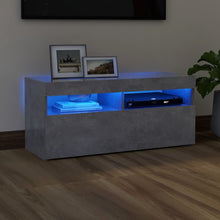 Tv-Meubel Met Led-Verlichting 1 90 x 35 x 40 cm Betongrijs