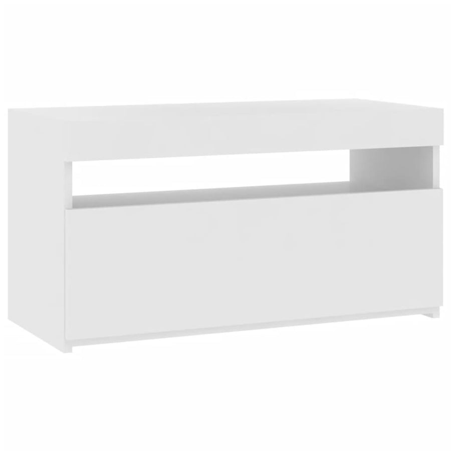 Tv-Meubel Met Led-Verlichting 1 75 x 35 x 40 cm Wit