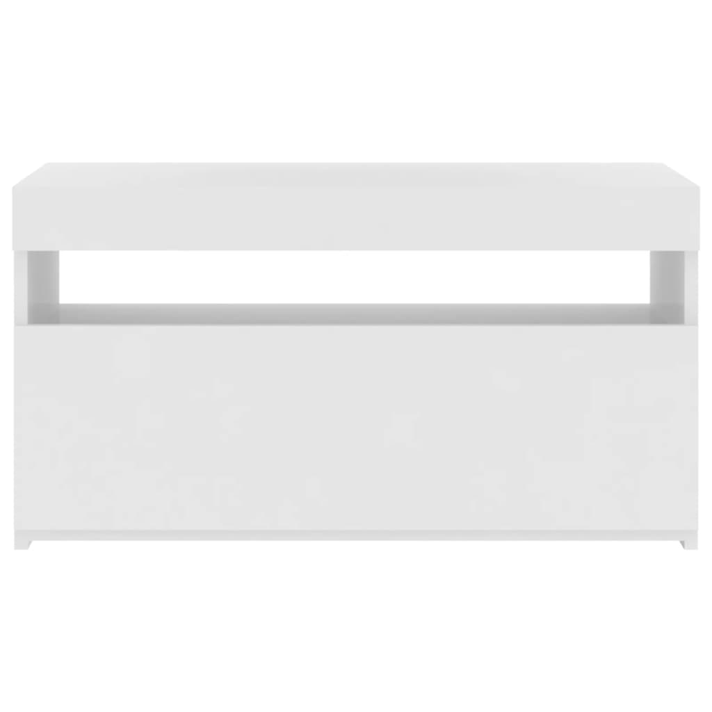 Tv-Meubel Met Led-Verlichting 1 75 x 35 x 40 cm Wit