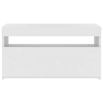 Tv-Meubel Met Led-Verlichting 1 75 x 35 x 40 cm Wit