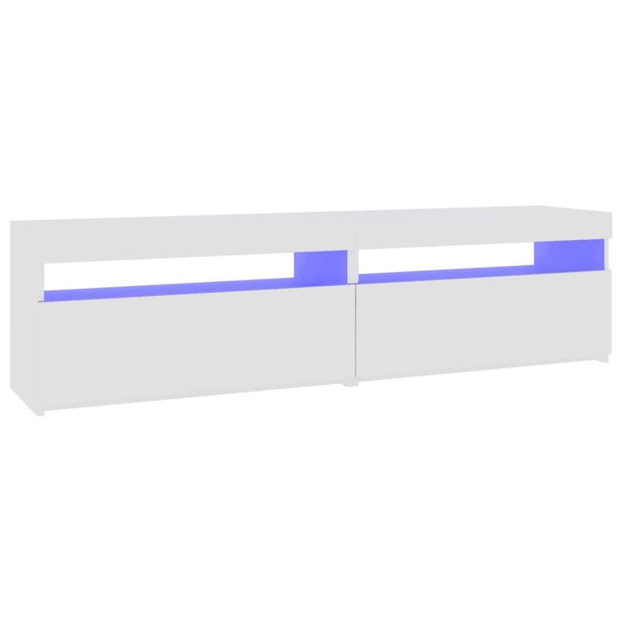 Tv-Meubelen Met Led-Verlichting 2 75 x 35 x 40 cm Wit