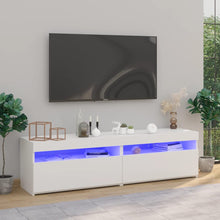 Tv-Meubelen Met Led-Verlichting 2 75 x 35 x 40 cm Wit