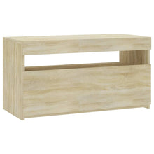 Tv-Meubel Met Led-Verlichting Kleurig 1 75 x 35 x 40 cm Sonoma eiken
