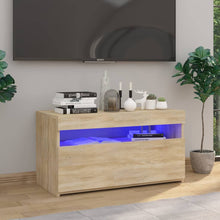 Tv-Meubel Met Led-Verlichting Kleurig 1 75 x 35 x 40 cm Sonoma eiken