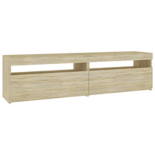 Tv-Meubelen Met Led-Verlichting 2 75 x 35 x 40 cm Sonoma eiken